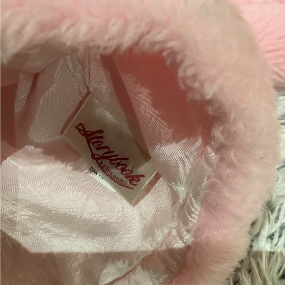 STORYBOOK HEIRLOOMS GIRLS PINK FURRY HOODED POM POM TIE FULLY LINED COAT. SZ 3T - Picture 6 of 8